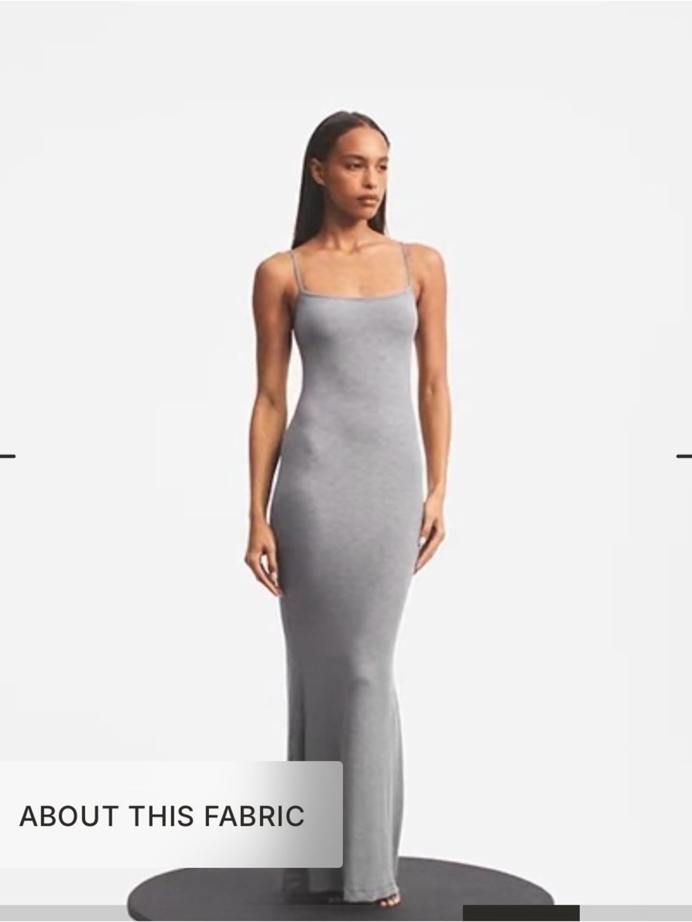 SKIMS soft lounge Grey Spaghetti-Strap Maxi long Dress